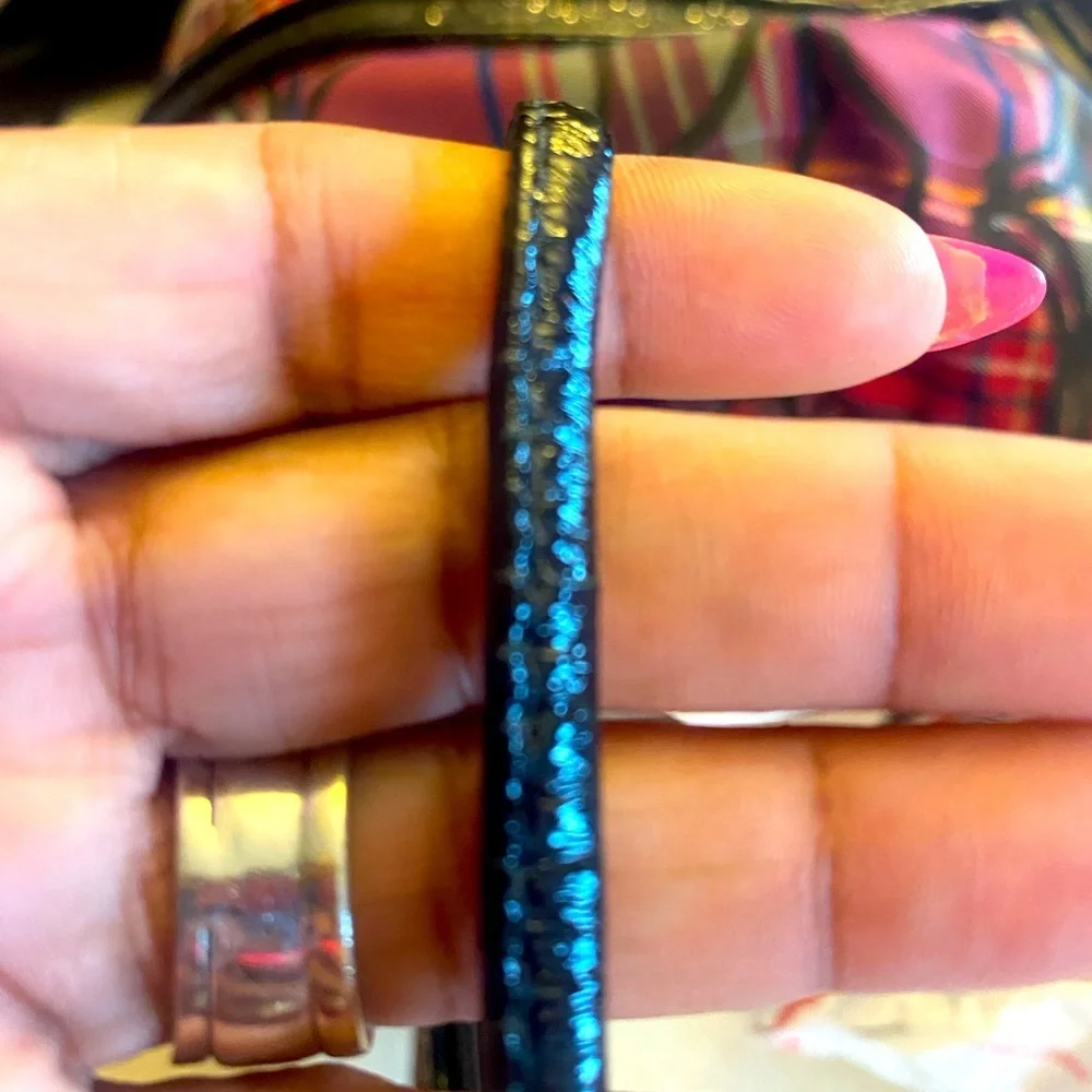 COACH Poppy Tartan Plaid Multicolor Glam Glitter Wristlet w/Bag Charm, EUC